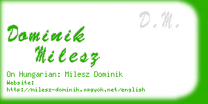 dominik milesz business card